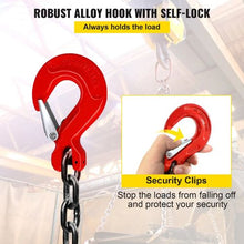 5 T Chain Sling Chains with Hooks for Engine Hoist, Engine Lift Chain with 4 Leg Grab Hooks