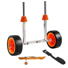 Heavy Duty Kayak & Canoe Cart – 250 lbs Capacity 7.5" Solid Rubber Tires Kickstand Quick Assemble/Disassemble