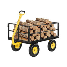 1400 LBS Steel Garden Cart Utility Wagon with 13" Tires & Detachable Mesh Sides