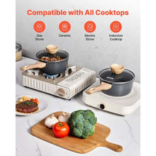 1.5 QT Saucepan Nonstick Saucepan with Tempered Glass Lid for Kitchen