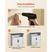 Bathroom Wall Cabinet 2 Doors Adjustable Shelf Over-the-Toilet White with Drawer & Open Partition