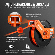 50 ft Wall Mount Heavy Duty Retractable Air Hose Reel 5 In Lead in, Ceiling NT-A30T
