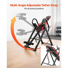 300 LBS Inversion Table Heavy-Duty Back Stretcher Dual-Roller Locking Adjustable Tether Strap