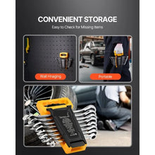 8-Piece Metric Ratcheting Wrench Set 8–19 mm Cr-V Steel with Organizer Rack