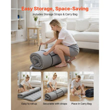 80 x 60 x 2.5 In Queen Size Japanese Tatami Mat, Foldable 9-Layer Futon Mattress with Storage Bag (Gray)