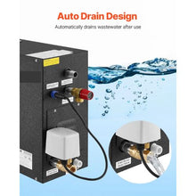 7.5KW Steam Bath Generator Home Sauna Steam Kit with Auto Drain (Black)