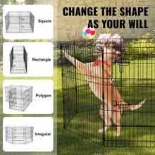 Dog Playpen 8-Panel 30"H Foldable Metal Pet Fence with Door & Oxford Cover