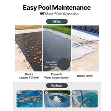 10.5x18.6 ft Inground Pool Safety Cover PVC Mesh Winter Cover (Dark Grey)