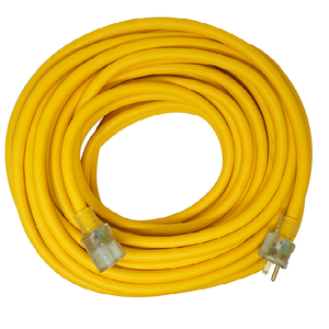 100' Feet 10/3 SJEOOW Yellow Extension Cord With Cold Weather Outdoor Power Light Indicator 1789SW0002