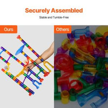 110-Piece Marble Run Set, Glow-in-the-Dark & Glass Marbles, STEM Race Track Toy for Kids
