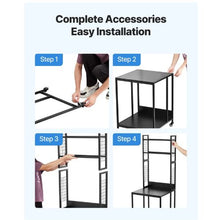 4-Tier 3D Printer Filament Storage Rack with Wheels – Mobile Printer Stand & Filament Spool Organizer for Workshop Office & 3D Printing Station (Shelf Only)