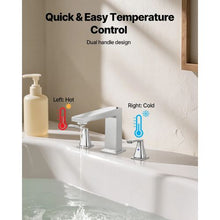 Roman Tub Faucet 3-Hole Waterfall Bathtub Faucet 2 Handles Deck Mount Right-Angle Spout (Silver)