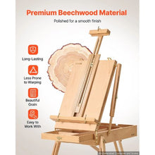 French Easel Foldable Portable Sketchbox Beech Wood Adjustable Height & Angle Drawer & Palette