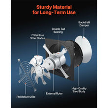 8-Inch Exhaust Fan 576 CFM High-Velocity Wall-Mount Ventilation Fan with On/Off Control for Garage Basement & Workshop
