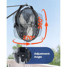 14 In Industrial Wall Fan | 2473 CFM 3-Speed IP44 Waterproof, Aluminum Blades