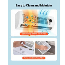 9000 BTU Mini Split AC & Heater 19 SEER2 Inverter 115V for Up to 450 Sq. Ft.