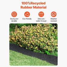 120 x 4.5 Inch Black Permanent Rubber Pathway Natural-Looking Mulch Garden Edging for Plants Recycled Rubber Mulch Mat HJ6001 (Set of 4)