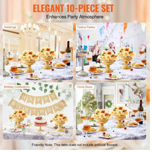 6.3" Wedding Flower Vase Gold Metal Centerpiece Stand for Wedding & Party Decor