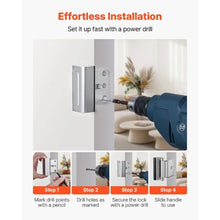 Door Reinforcement Lock, 2-Pack Home Security Lock, Aluminum Alloy