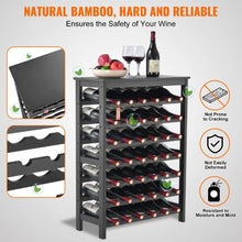 48 Bottle Wine Rack with 8-Tier For Kitchen Pantry Cellar Bar Dining Room (Black)