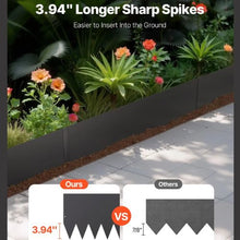 40 x 8 Inch Rust-Resistant Garden Edging Border Steel Landscape Edging ZY-40X12-4Black (Pack of 4)