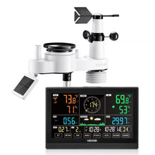 7-in-1 Wireless Weather Station 7.5-Inch VA Display Solar Sensor Rain Gauge Temperature Humidity & Wind Speed