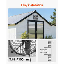 12-Inch Shutter Exhaust Fan 1347 CFM Steel AC Motor with Automatic Louvers