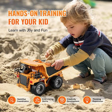 1:18 RC Dump Truck – 9-Channel Remote Control Vehicle with Metal Bed & Lights, 2 Batteries, for Kids 8+