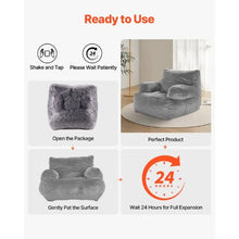 Comfy Bean Bag Sofa Chair for Living Room – Grey