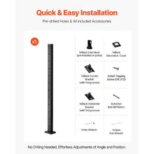 42" Deck & Stair Cable Railing Post Stainless Steel Black (1-Pack)