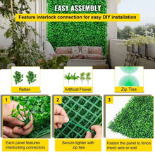 20"x20" Artificial Boxwood Panels for Decoration of Outdoor Indoor Garden Fence