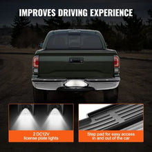 Rear Step Bumper for 1999-2007 Ford F250/F350 Super Duty Chrome Steel Assembly with License Plate Light & Step Pad Replacement for FO1101141