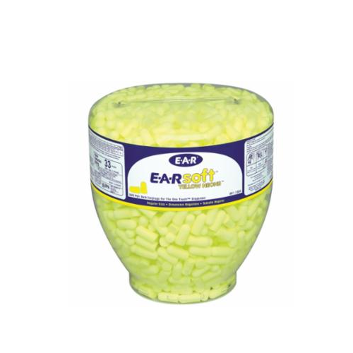 Uncorded Polyurethane Earplug Dispensers Yellow 247-391-1004