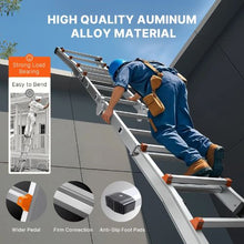 20.5 FT Telescoping A-Frame Ladder Compact Aluminum Extension Ladder Portable Collapsible RV Ladder 330 LB Capacity