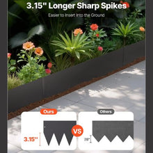 40 x 6 Inch Black Rust-Resistant Garden Edging Border Steel Landscape Edging ZY-40X6-3Black (Pack of 3)