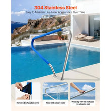 48 x 36 In 304 Stainless Steel Pool Rail 220 lb Capacity Non-Slip Grip