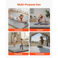 80 x 60 x 3.5 In Japanese Tatami Mat Queen Size Foldable Futon Mattress 9-Layer Floor Sleeping Mat with Storage Bag (Gray)