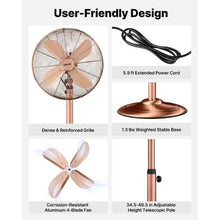 16-Inch Industrial Pedestal Fan - 1,450 CFM High Velocity 3-Speed Oscillating Standing Fan