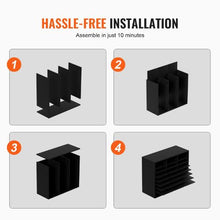 24-Compartment Wooden Literature Organizer Mail Sorter –  ( Black )