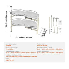 31 X 15 Inch 2 Tier Pull Out Cabinet Organizer Soft Close Slide Out Drawer for Kitchen DG-668R