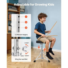 Kids 5-Piece 16″ Drum Set with Adjustable Throne & Cymbal – Beginner Kit (Blue)