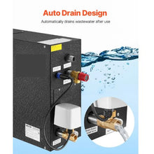 6KW Home Steam Shower Generator with Controller Auto Drain (Black)