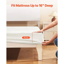 Queen Size Bed Sheet Set 100% Bamboo Fiber Cooling Breathable Deep Pocket Fits up to 16" Mattress Shrink Resistant