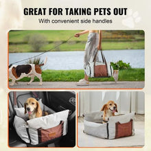25lbs Dog Booster Car Seat Pet Car Seat Small Dog up to Gray for Car JBS-PCS-004-GRAY