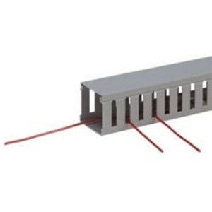 Wide Slotted Wiring Duct With Mounting Holes Light Gray G.5X4LG6