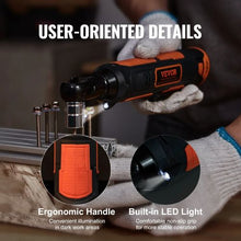 3/4 Inch  Cordless Electric Ratchet Wrench Set 12V 33 Ft-lbs Power Ratchet Tool Kit10 Sockets