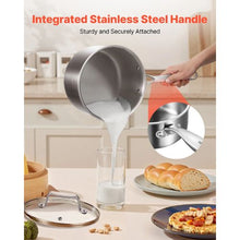 4 QT Stainless Steel  Saucepan with Glass Lidfor Oven Dishwasher Induction Cooker