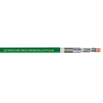 Profinet 678 UL Stranded Bare Copper Shield Al Tape TC Braid PO PVC Network Cable