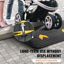 3 Inch Upgraded Rubber Threshold Ramp with 1 Channel Natural Rubber Car Ramp for Wheelchair and Scooter