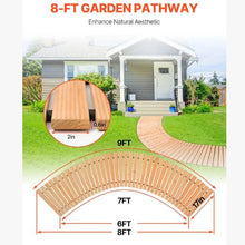 Brown Arc Roll Out Garden Walkway Curved Wooden Rust-Resistant Steel Wire Garden Pathway